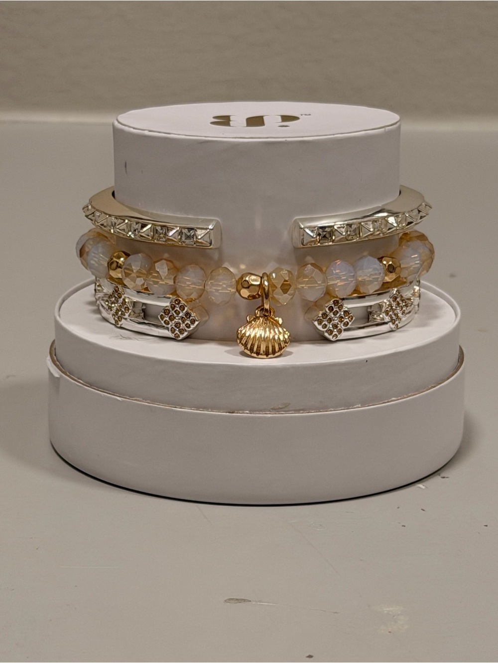 Bomb Party New! Gold Filler Beaded with 2 BP Cuffs!